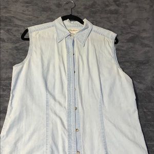 Sleeveless denim Eddie Bauer tank